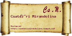 Csatári Mirandolina névjegykártya